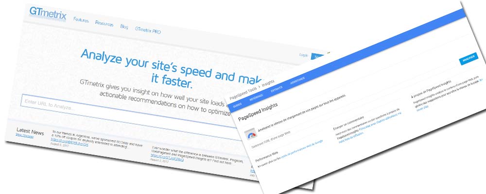 google pagespeed gtmetrix
